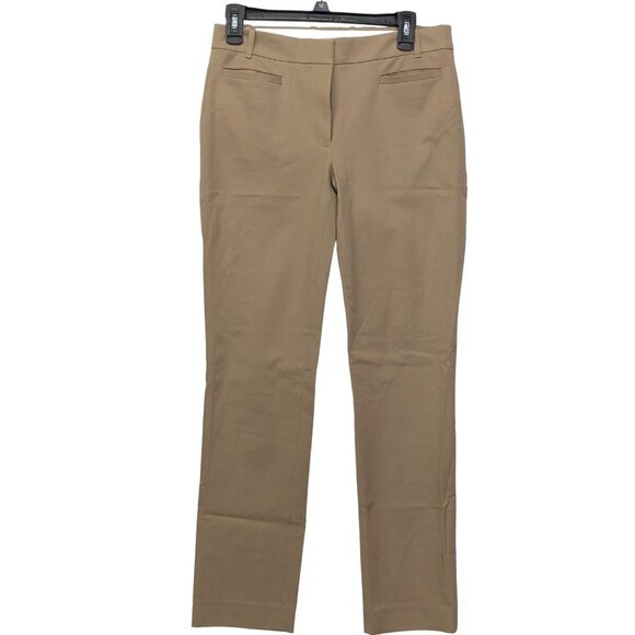 J CREW WOMEN STRETCH KHAKI slim leg PANTS SIZE4 R‎ - Picture 1 of 7